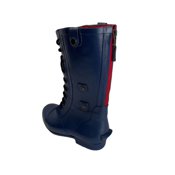 Irewash Kids 5 Rain Rubber Boot Back Zip Blue - Picture 5 of 11